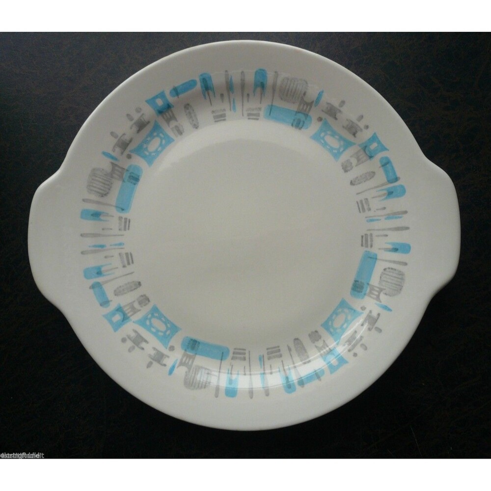 Vintage Royal China Blue Haven 11 3/8" Cake Plate